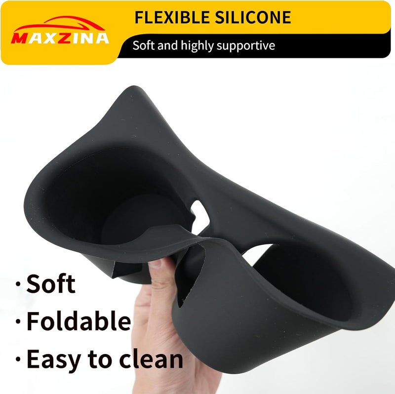 Maxzina Cup Holder Compatible with 2023-2025 Honda HRV Silicone Insert Center Console Cup Holder Silicone Black Bottle Holder Interior Decoration for 2024 HR-V Accessories - Image 3